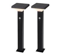 Lampe solaire pour l'extérieur, lampe à poser LED, 4W, IP44, noire, Geleen, lot de 2, Rabalux