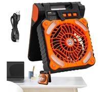 Lampe Solaire Pour Ventilateur Breeze - Minuterie Rechargeable À Plusieurs Vitesses, Camping Portable, Randonnée, Pique-nique, Plage, Voyage, Événements D'urgence En Plein Air | Système De Refroidisse