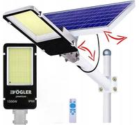 Lampe Solaire Puissante Led 1500W Capteur Crépusculaire Route Avec Télécommande Vögler Vp