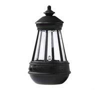 Lampe solaire rétro jardin plastique résistant aux intempéries auto marche | Effet vacillante, lumière LED blanc chaud, design de feu réaliste, idéal pour l'ambiance du soir dans le jardin