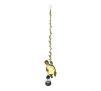 Lampe solaire suspendue animal résine IP44 lampe de jardin voiture (tortue) | Protection IP44 contre les projections d'eau, durée d'éclairage de 4 à 10 h, capteur automatique, pas de connexion