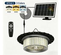 Lampe solaire - Suspension solaire - 244 LED - Détecteur de mouvement à 360° - Indice de protection IP65 - Adaptée pour une utilisation intérieure et extérieure - Lot de 1