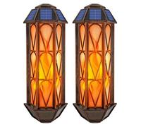 Lampe solaire vintage, lumière blanc chaud, étanche, 2 modes d'éclairage, grande taille