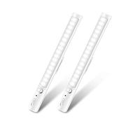Lampe Sous Meuble Cuisine Lampe de Placard, Lampe LED Detecteur de Mouvement,Blanc Chaud, LED 21 x 19W, 26 cm (2 Pack)