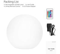 Lampe sphérique LED UNIQ 15 cm, lampe de jardin étanche IP65 avec télécommande et batterie rechargeable