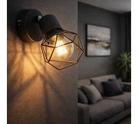 Globo LED Wandleuchte Verstellable Spot Murale Gitter Noir 1-3 Lichten