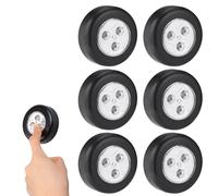 Lampe Spot LED Éclairage Supplémentaire, Spots LED Autocollants à Piles, Lumières Tactiles Intelligentes à Coller, Lot de 6 Lampes Sans Fil à Activation Tactile pour Cuisine, Escaliers et Salles