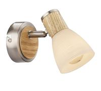 Lampe spot murale REMOTE CONTROL luminaire spot en verre bois dimmable dans un ensemble comprenant des ampoules LED RVB