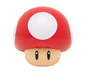 Lampe Super Mario rouge, veilleuse décorative champignon 3D et sons, l.12,5 x H.12 cm sans fil, Paladone