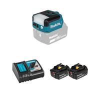 Lampe sur batterie 14,4/18V 300 lx DEADML817 + 2 batteries BL1850B 18V 5 Ah + chargeur rapide DC18RC MAKITA