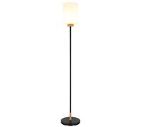 Lampe sur pied à LED, lampadaire de salon, interrupteur au pied, métal noir, H 150 cm
