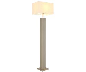 Lampe sur pied à LED, lampadaire de salon, variateur tactile, couleur sable, métal et lin, H 150 cm