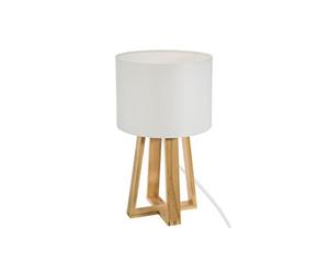 Lampe sur pied blanche en bois - H 35 cm --
