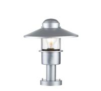 Lampe sur pied d'extérieur, lampadaire en verre transparent, acier inoxydable, argent, éclairage de cour, E27