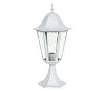 Lampe sur pied d'extérieur lanterne d'allée de jardin blanche ALU lumière de base de balcon dans un ensemble comprenant des ampoules LED