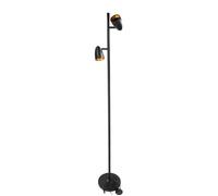 Lampe sur pied - EDO - OVO F - 2x GU10 - 153,5 cm - Noir anneau doré