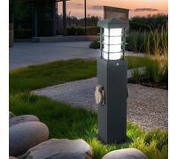 Lampe Sur Pied Grise Avec Prise, Lampe De Jardin LED H 45 Cm