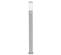 Lampe sur pied Helsinki en acier inoxydable avec détecteur de mouvement 110cm de hauteur E27 IP44
