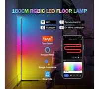 Lampe sur pied intelligente 145/180CM RGBIC, télécommande via application Tuya Smart, lumière d'ambiance nordique pour la décoration de salle de jeux USB