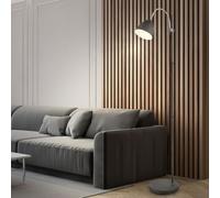Lampe sur pied LED Lampadaire Lampe de salon Réglable en hauteur Anthracite H 156 cm