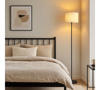 Lampe Sur Pied Naturelle Noire LED Pour Chambre H 152 Cm