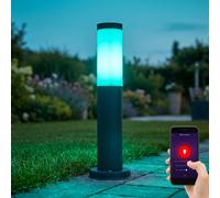 Lampe Sur Pied Smart Home RGB LED Alexa Extérieur IP44 Acier Inox Dimmable App