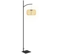 Lampe sur pied solaire Outsunny en rotin avec capteur de lumière et allumage automatique