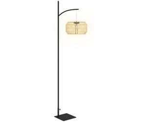 Lampe sur pied solaire Outsunny en rotin avec capteur de lumière et allumage automatique