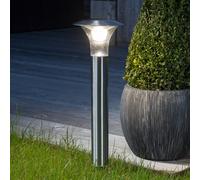Lampe sur piquet LED solaire Lindby Jolin, 66 cm, acier inoxydable JOLIN, gris, Inox, Moderne, Lampe Solaire