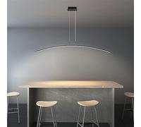 Lampe suspendue à LED au design incurvé moderne, couleur de la lumière/luminosité réglable, lustre de salle à manger avec télécommande pour table basse, bar, bureau, éclairage suspendu Made in China