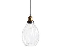 Lampe Suspendue Abat-jour en Métal et Verre Transparent Coosa