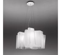 Lampe suspendue Artemide Logico 3x120° - Diffuseur en verre fumé 0454010A