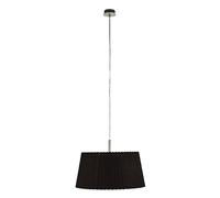 Lampe suspendue avec abat-jour textile, lampe de salon, suspension noire, plastique aluminium, 1x douille E27, DxH 40x110 cm