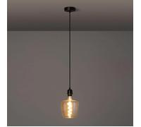 Ledkia Lampe Suspendue Câble Textile Naturel Noir Naomie Noir