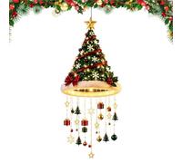 Lampe Suspendue Chapeau de père noël 32x26cm, décoration de Plafond | Forme classique de chapeau de père noël avec bordure blanche moelleuse et boucle de ceinture lueur LED blanche chaude 32x26cm