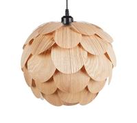 Lampe Suspendue Contemporaine en Bambou Naturel Forme Pomme de Pin Bampur