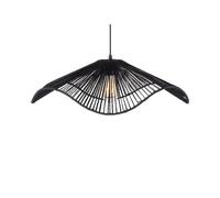 Lampe suspendue corde en papier Leitmotiv Sombra Noir 62x19 cm