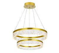 Lampe suspendue de plafond Toolight LED LHJ049-CP2 Lampe pendante au plafond Or 60X60X6 5CM