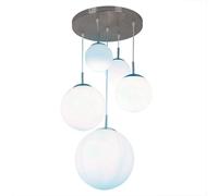 Lampe suspendue design plafonnier boule dans un ensemble comprenant des ampoules LED RVB