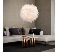 Lampe suspendue design salon salle à manger lampe boule de plumes blanc plafonnier suspension éclairage