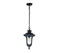 Lampe suspendue d'extérieur Chicago E27 60W classique noir Elstead