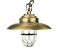 Lampe suspendue d'extérieur en laiton véritable antique IP54 D: 23 cm pour auvent de terrasse de jardin E27 lampe extérieure maritime suspension lampe suspendue lampe d'extérieur