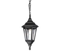 Lampe suspendue d'extérieur noire E27 60 W Kinsale Elstead