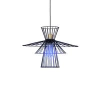 Lampe suspendue dimmable avec télécommande Lampe de salle à manger Plafonnier rétro cage suspendue, changement de couleur RVB, 8,5W 806lm blanc chaud, DxH 45x150 cm