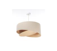 Lampe Suspendue E27 Ronde Ø 50 Cm Crème Beige Lin Moderne RIVAS