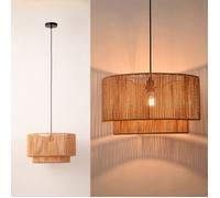 Lampe Suspendue en Corde de Jute ""YUNA"" - Style Nordique, E27, Ø450mm
