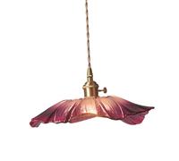 ＡＷＨＡＯ Lampe Suspendue en Forme de Fleur, luminaire réglable, Petit Lustre, Lampe Suspendue en Verre pour Magasin de vêtements, L Violet