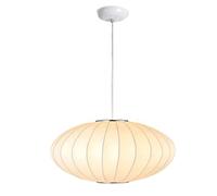 Lampe Suspendue en Tissu Blanc Nordique en Soie, Lanterne Moderne en Tissu, Lustre en Soie, Soucoupe, Luminaires À Suspension Réglables pour Salon, Chambre À Coucher, Hôtel, Hall, Café(Size:40cm)