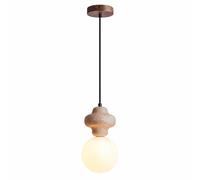 Lampe suspendue en travertin naturel, lampe suspendue en pierre avec