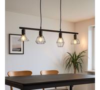 Lampe Suspendue Gitter De Plafond Luminaire Pour Cuisine E27 Noir B 75 Cm